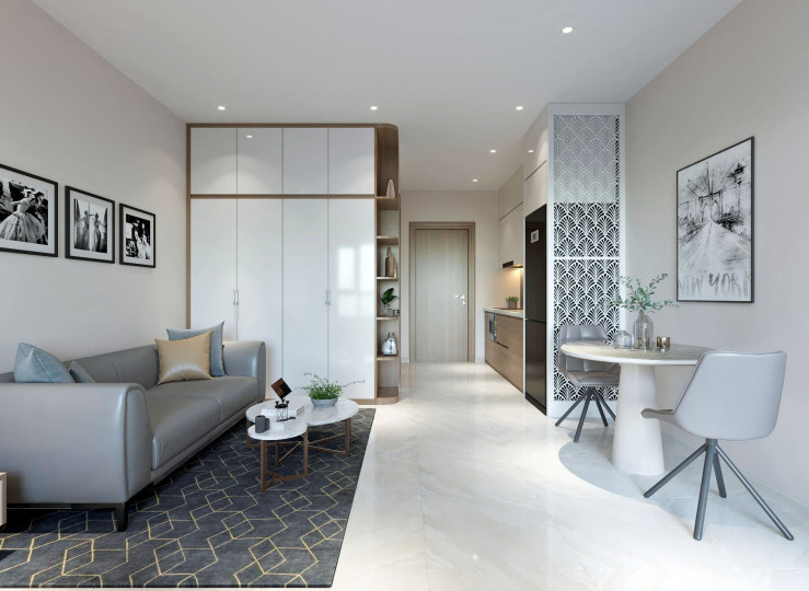 Cho thuê CC Home City Trung Kính căn 2PN full nội thất giá 15,5tr
