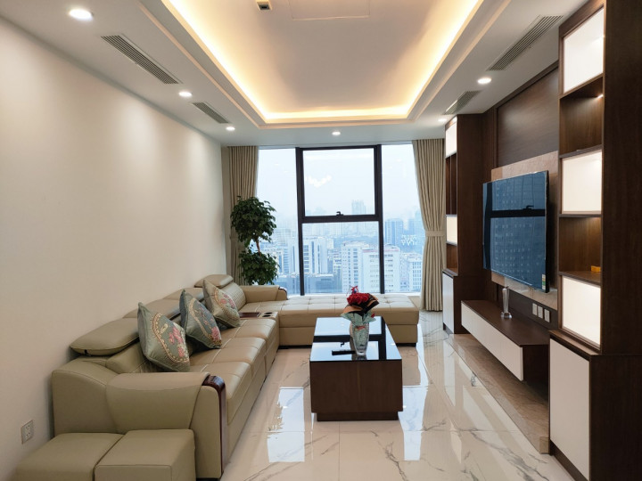 Cho thê căn hộ  Sunshine Center Phạm Hùng 3 phòng ngủ, 2 vệ sinh, Full nội thất. LH: 0852111838