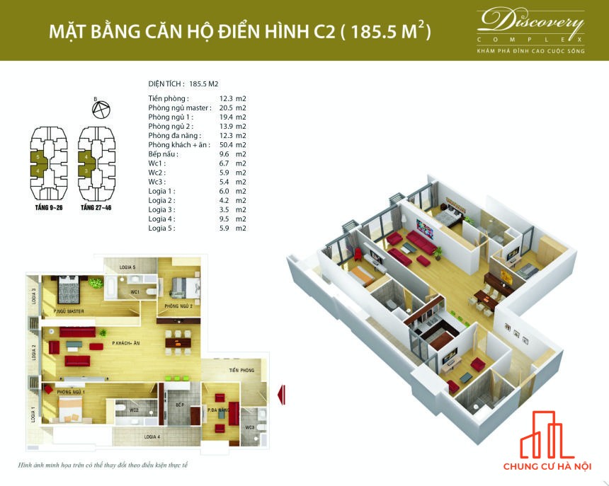 HÀNG HIẾM NHẤT TÒA BÁN CĂN HỘ 3PN-93M TẠI DISCOVERY COMPLEX FULL ĐỒ VIEW CỰC CHILL