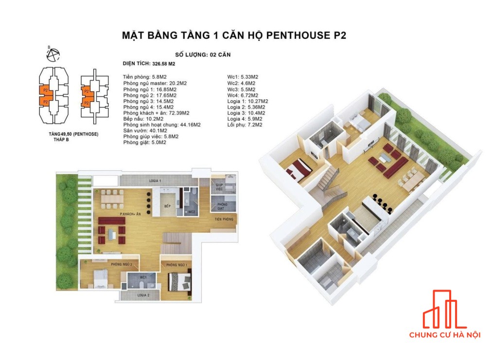 Hot! Mở bán Penthouse vip toà Discovery Complex, 302 Cầu Giấy, 329m2, sân vườn, view công viên