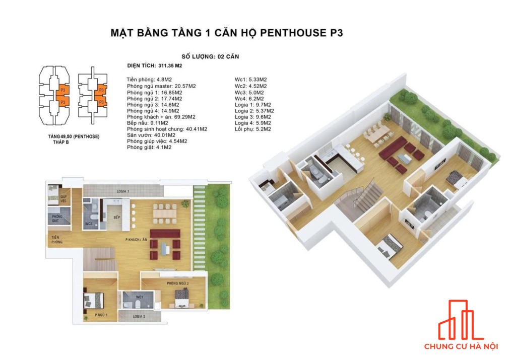 Hot! Mở bán Penthouse vip toà Discovery Complex, 302 Cầu Giấy, 329m2, sân vườn, view công viên